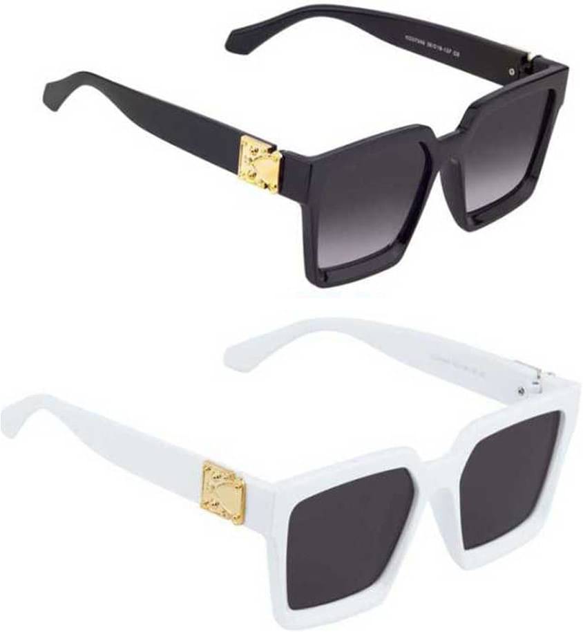 Elligator Multicolor Square Sunglasses ( Pack of 2 ) Elligator Multicolor Square Sunglasses ( Pack of 2 )