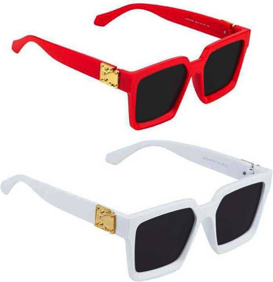 Elligator Multicolor Square Sunglasses ( Pack of 2 ) Elligator Multicolor Square Sunglasses ( Pack of 2 )