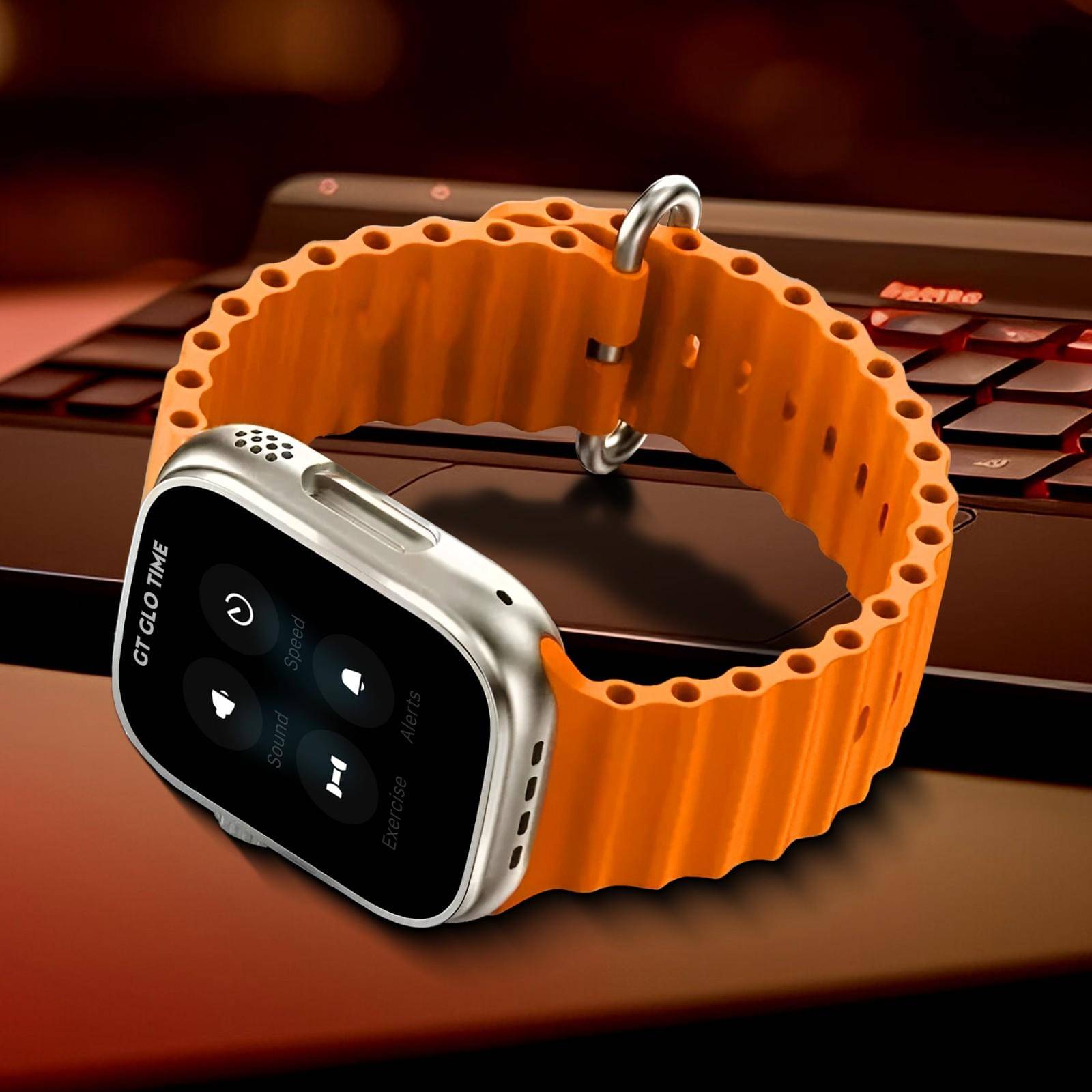     			GT GLOTIME AMOLED BT Calling Rubber Upto 2-3 days Smart Watch Orange