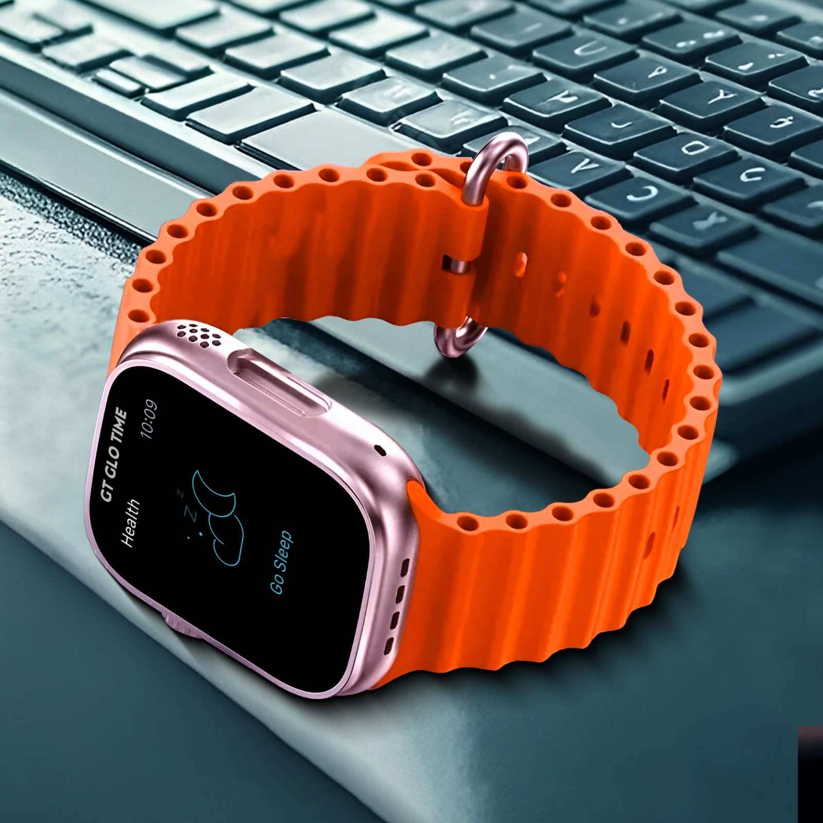     			GT GLOTIME AMOLED BT Calling Rubber Upto 2-3 days Smart Watch Orange