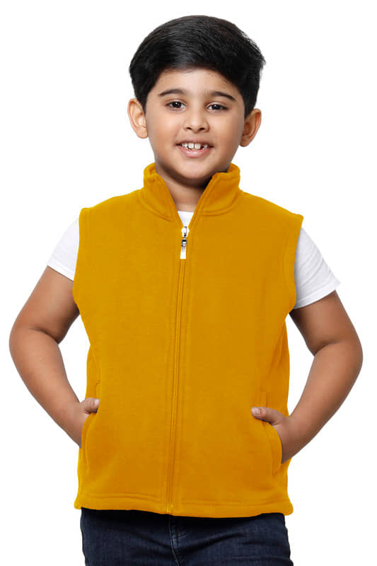 IndiWeaves Boys Fleece Down Jacket ( Yellow , Pack of 1 ) - Jackets & Coats | Buy online on ZillyBuy