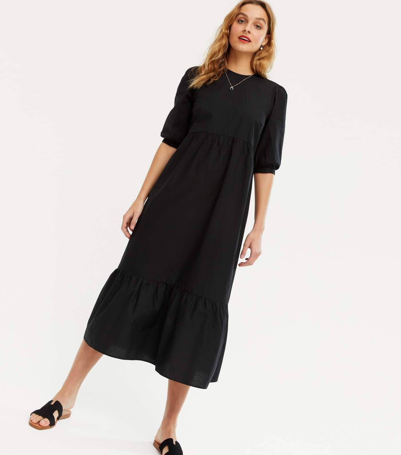     			JASH CREATION Polyester Solid Ankle Length Women's Fit & Flare Dress - Black ( Pack of 1 )