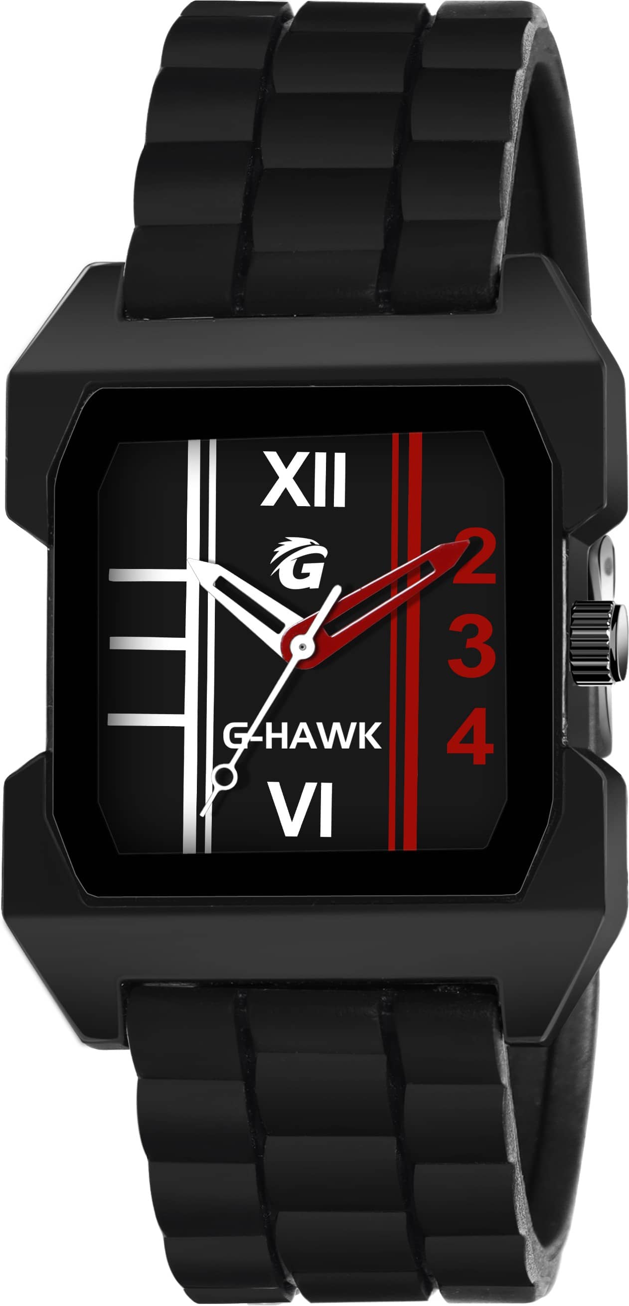 PIRASO Black Silicon Analog Men's Watch