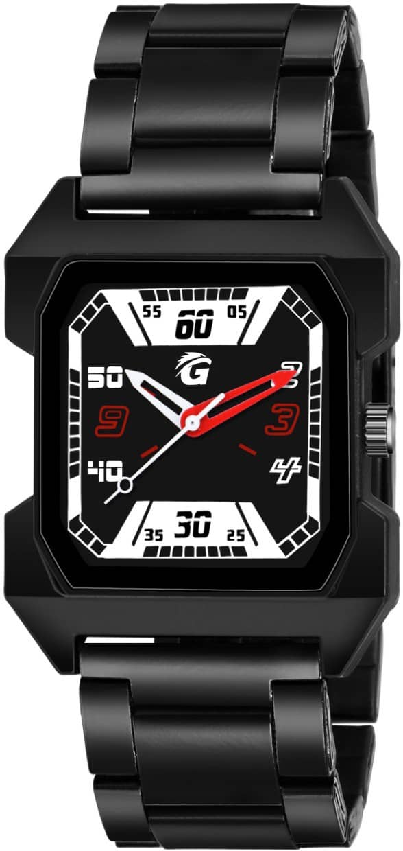 PIRASO Black Stainless Steel Analog Men's Watch