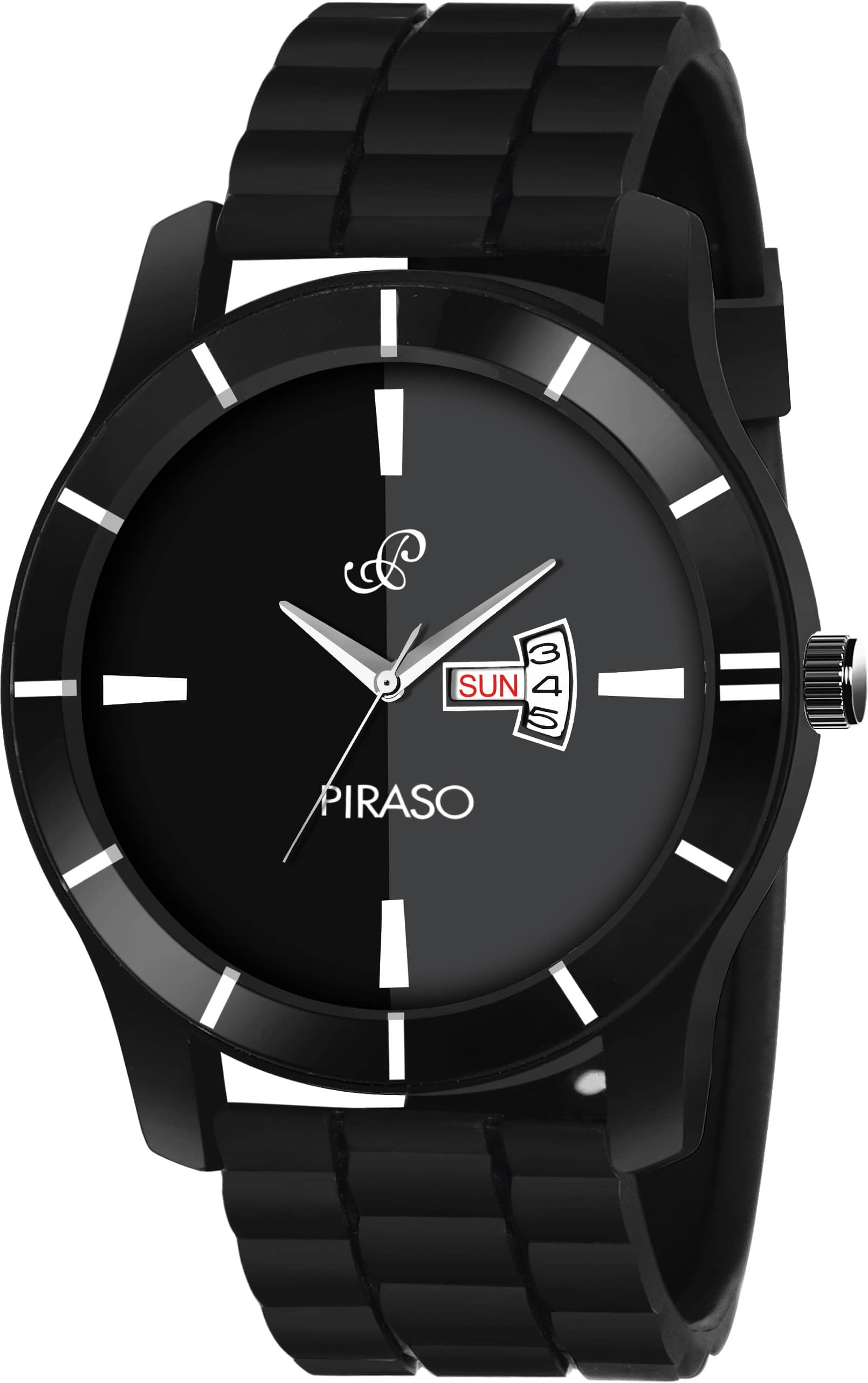 PIRASO Black Stainless Steel Analog Men's Watch
