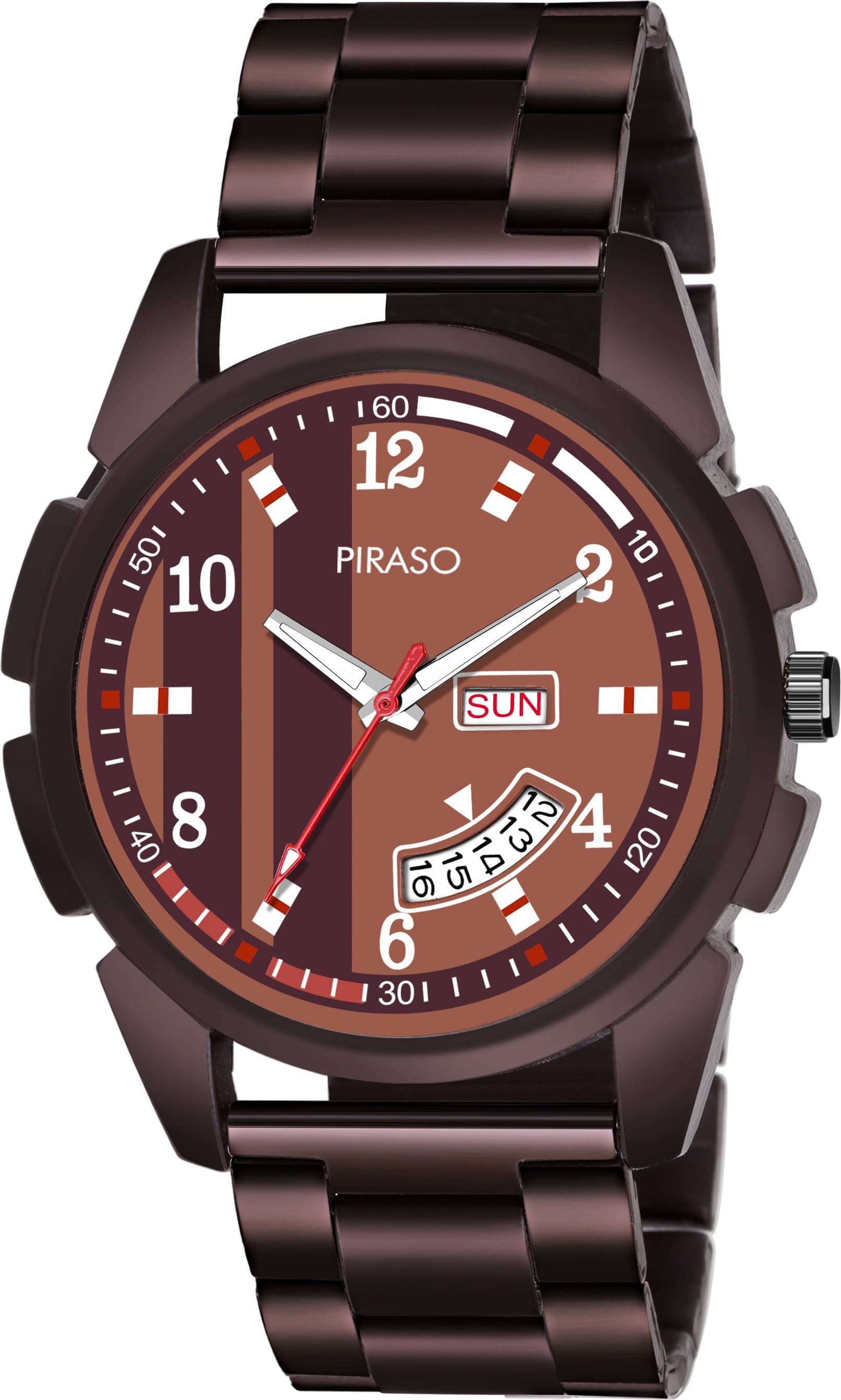     			PIRASO Brown Stainless Steel Analog Men's Watch