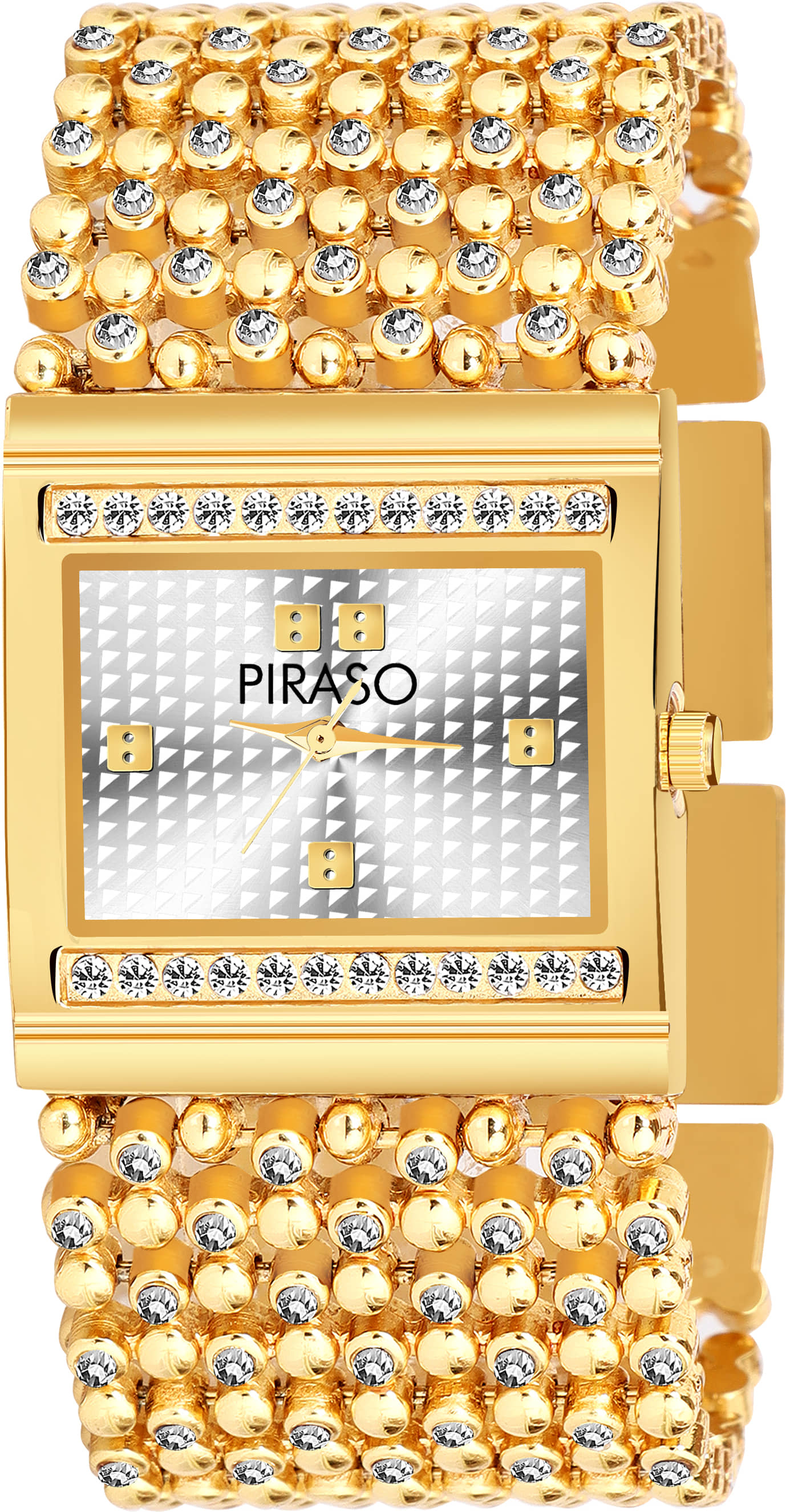 PIRASO Gold Metal Analog Men's Watch