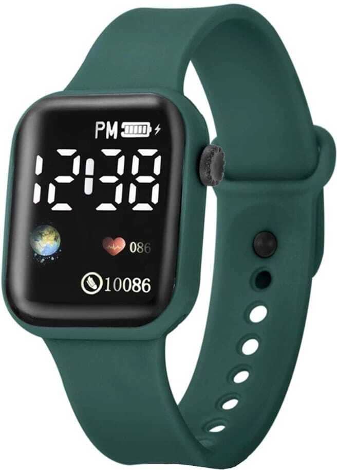 PIRASO Green Silicon Digital Men's Watch