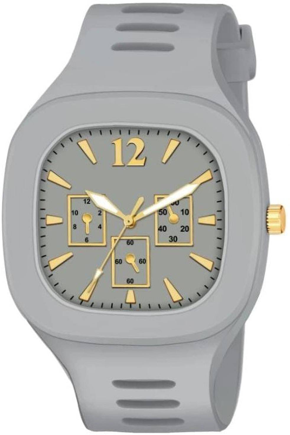     			PIRASO Light Grey Resin Analog Men's Watch