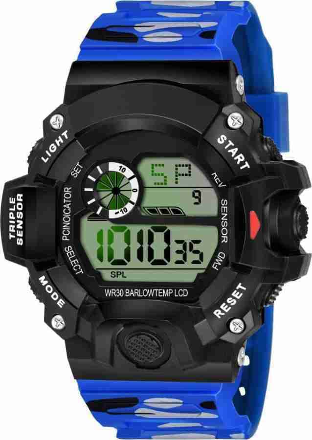     			PIRASO Multicolor Resin Digital Men's Watch