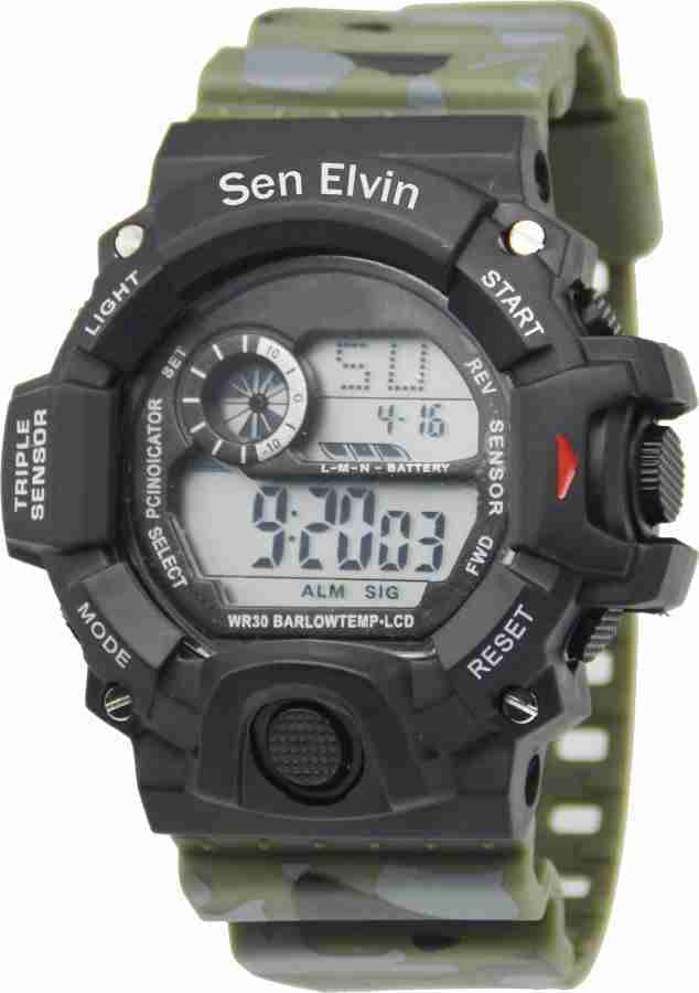     			PIRASO Multicolor Resin Digital Men's Watch