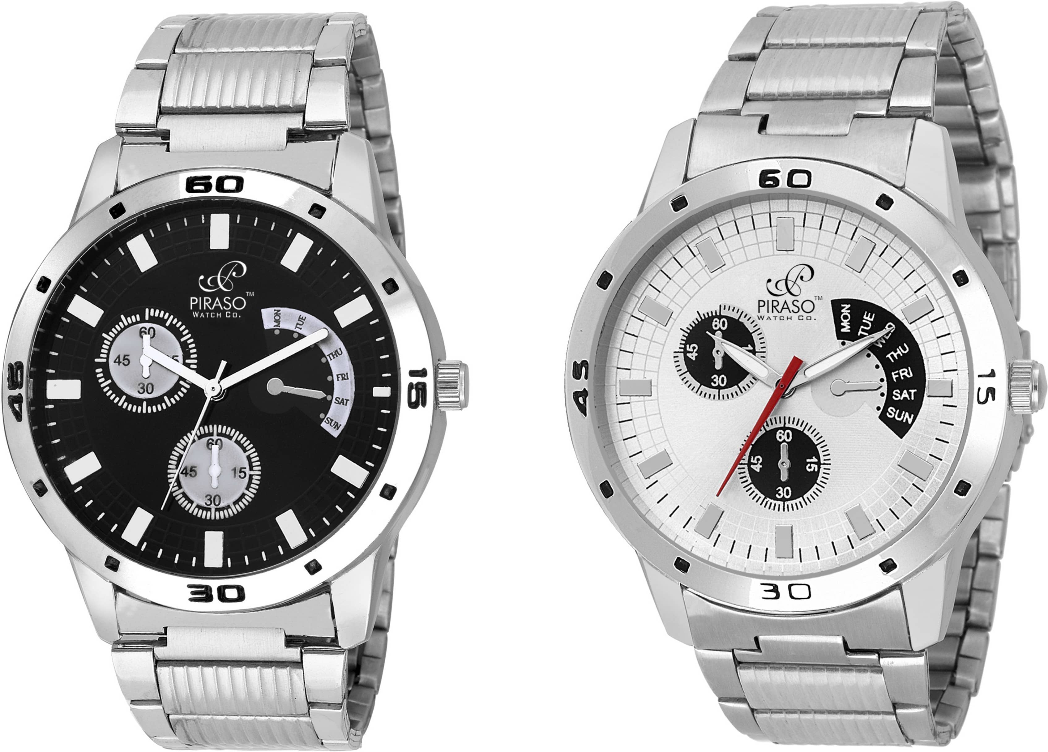 PIRASO Silver Metal Analog Men's Watch