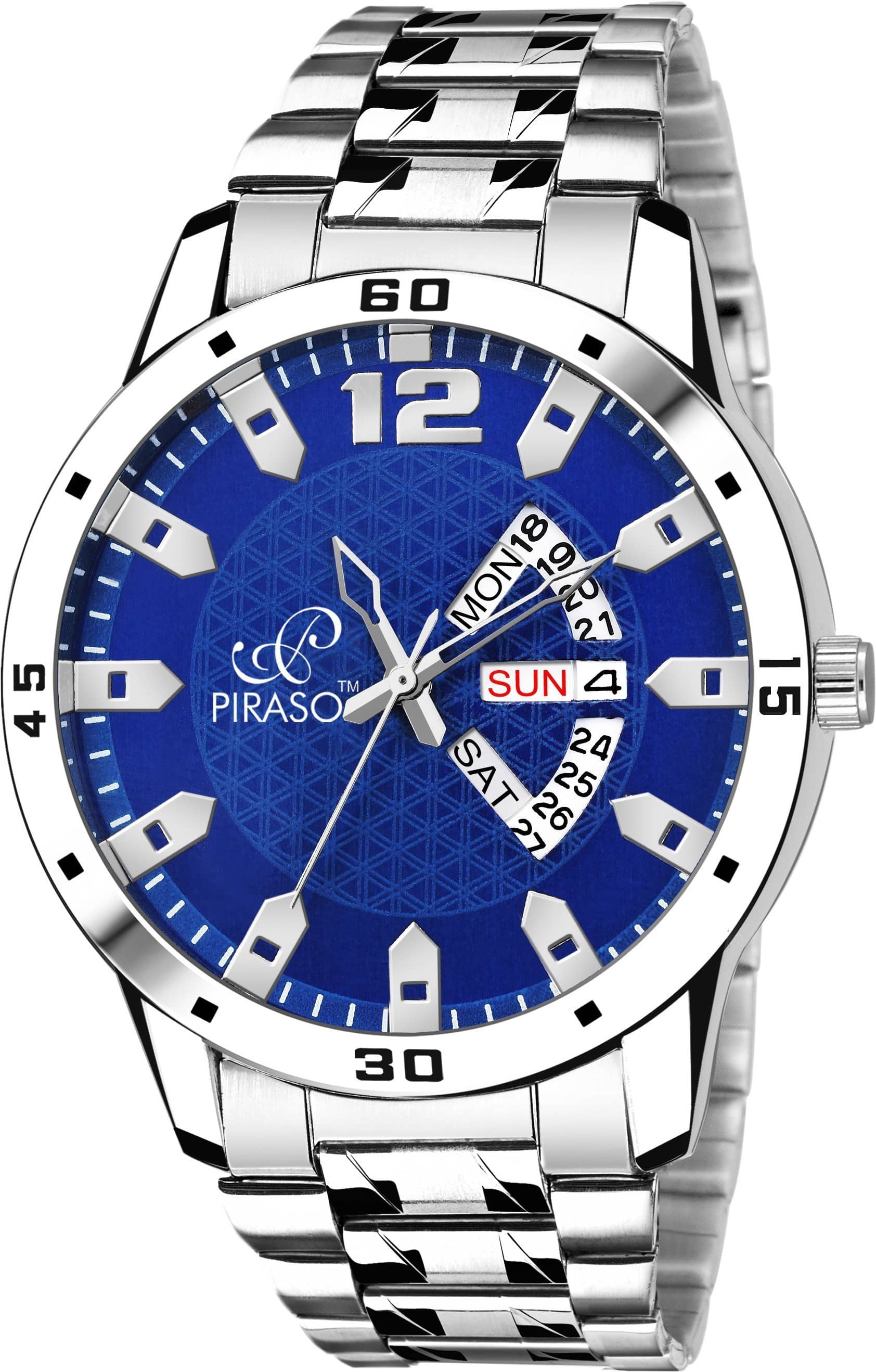 PIRASO Silver Stainless Steel Analog Men's Watch