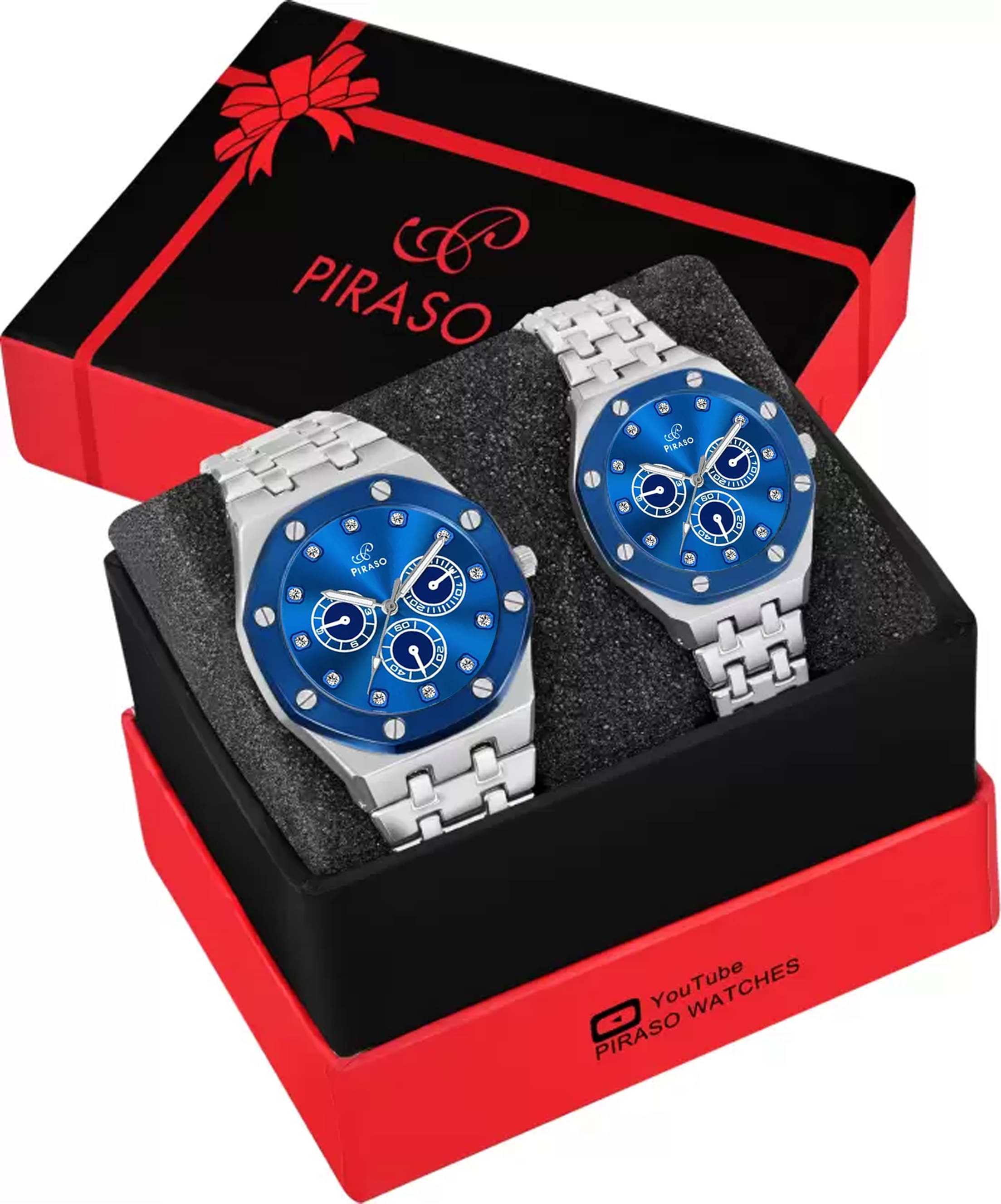 PIRASO Silver Stainless Steel Analog Men's Watch     			PIRASO Silver Stainless Steel Analog Men's Watch
