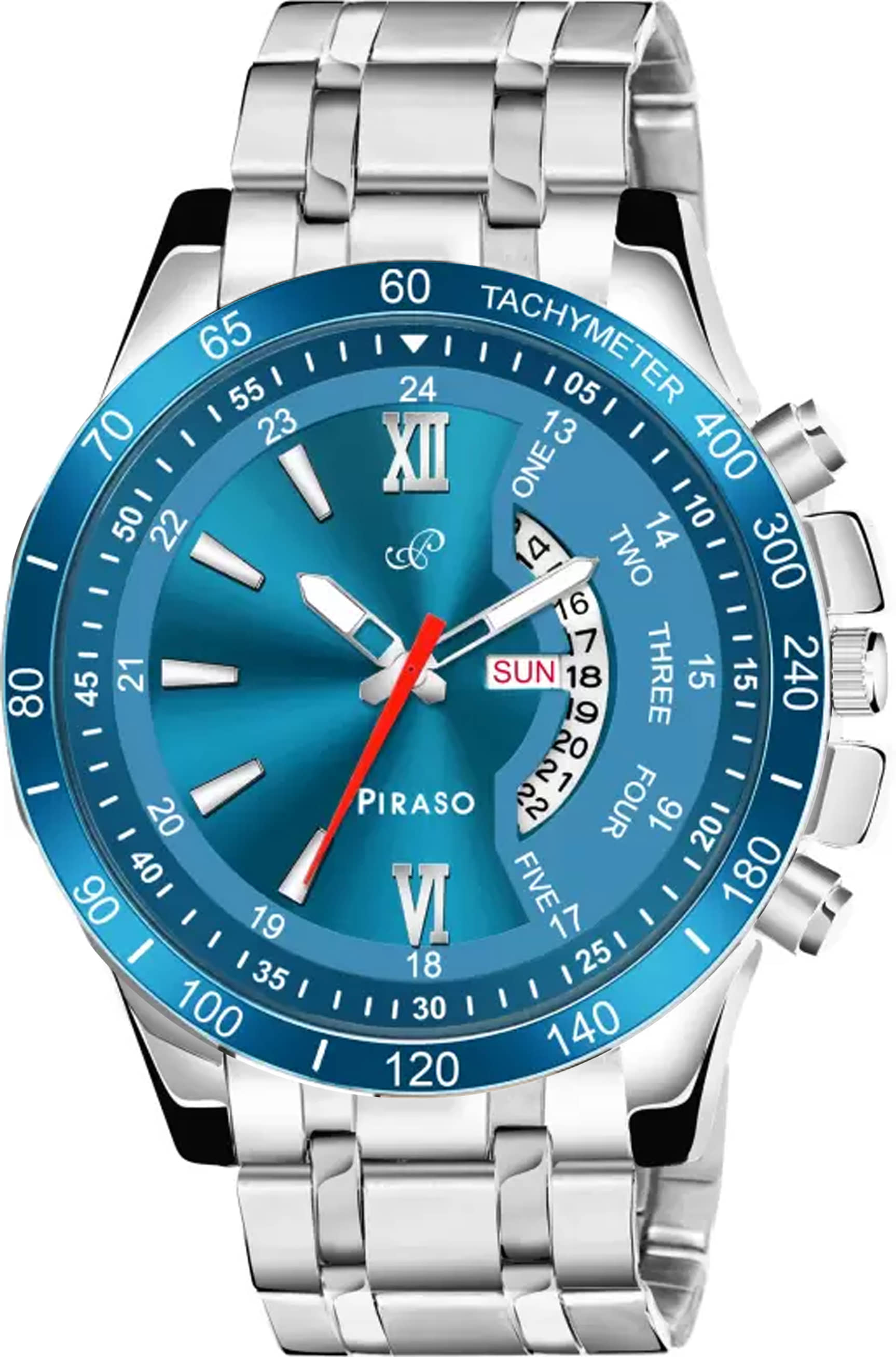 PIRASO Silver Stainless Steel Analog Men's Watch