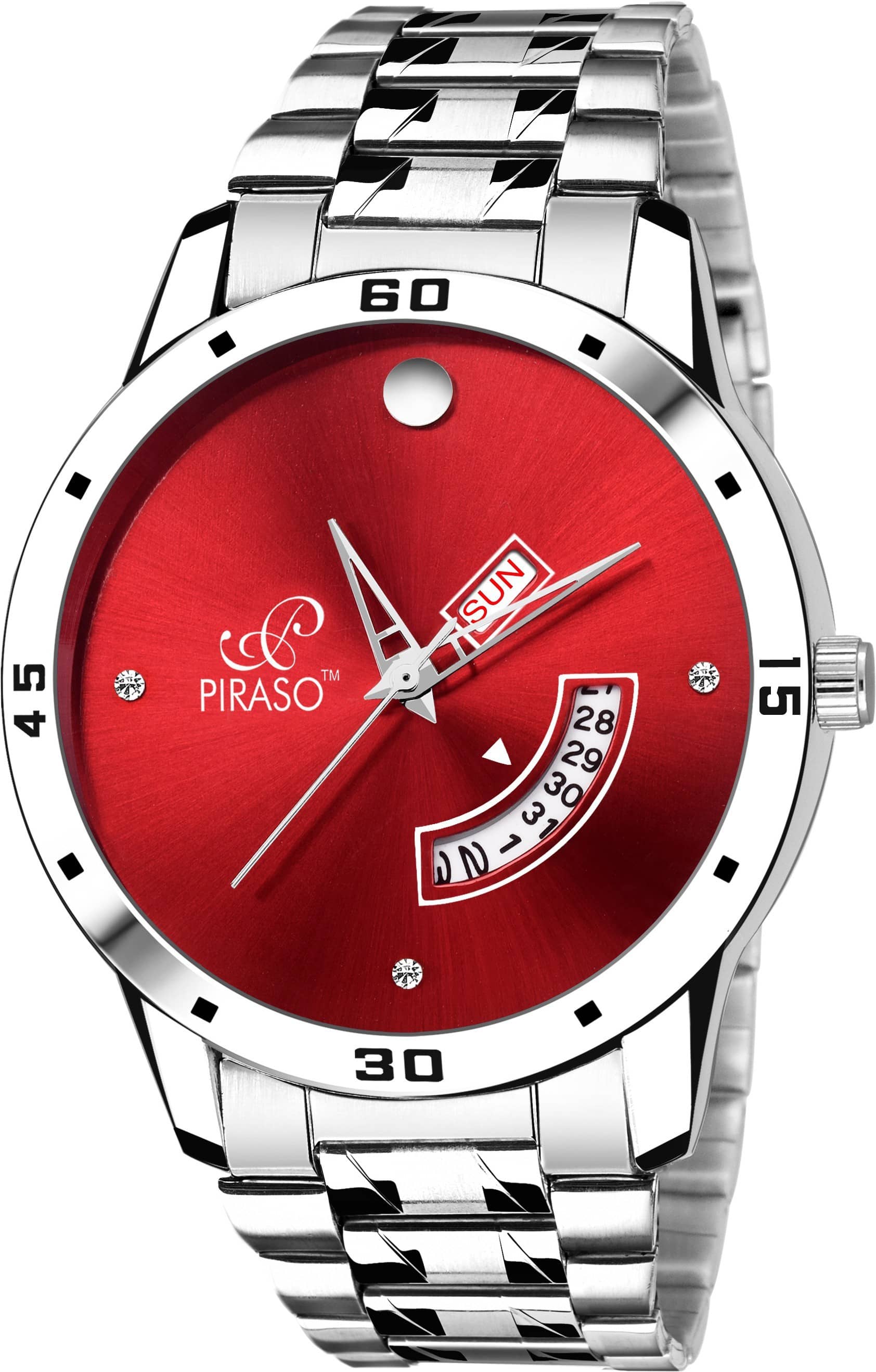 PIRASO Silver Stainless Steel Analog Men's Watch