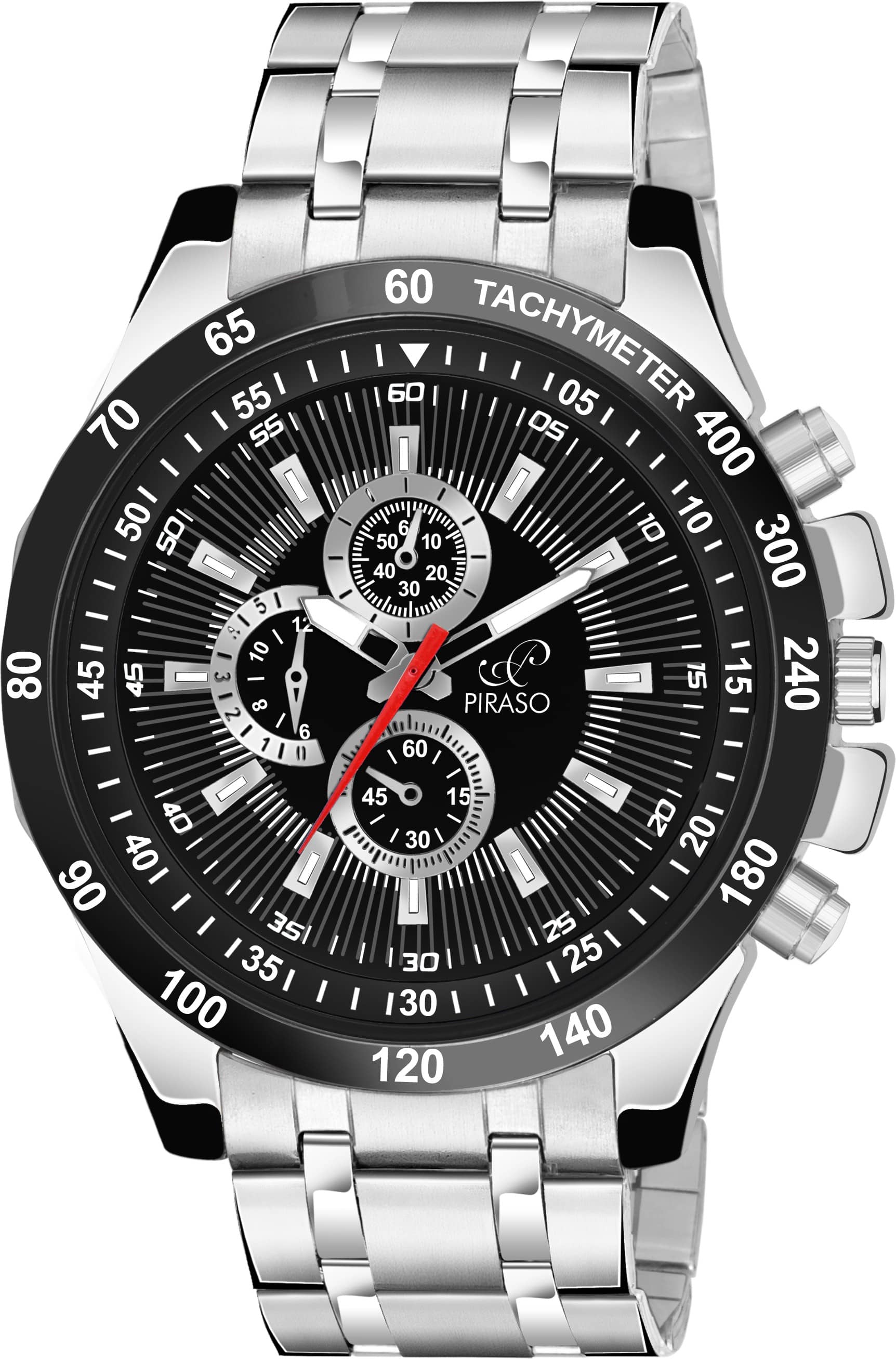 PIRASO Silver Stainless Steel Analog Men's Watch