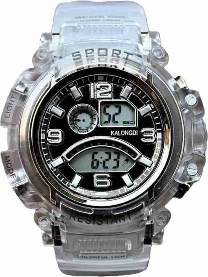     			PIRASO White Resin Digital Men's Watch