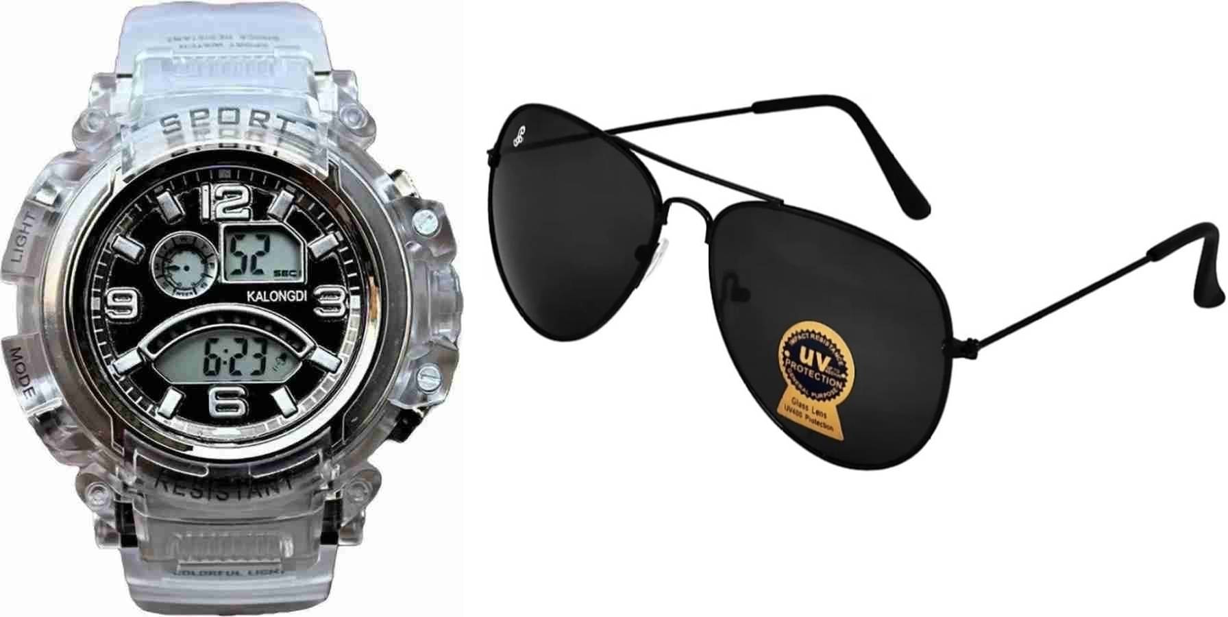     			PIRASO White Resin Digital Men's Watch