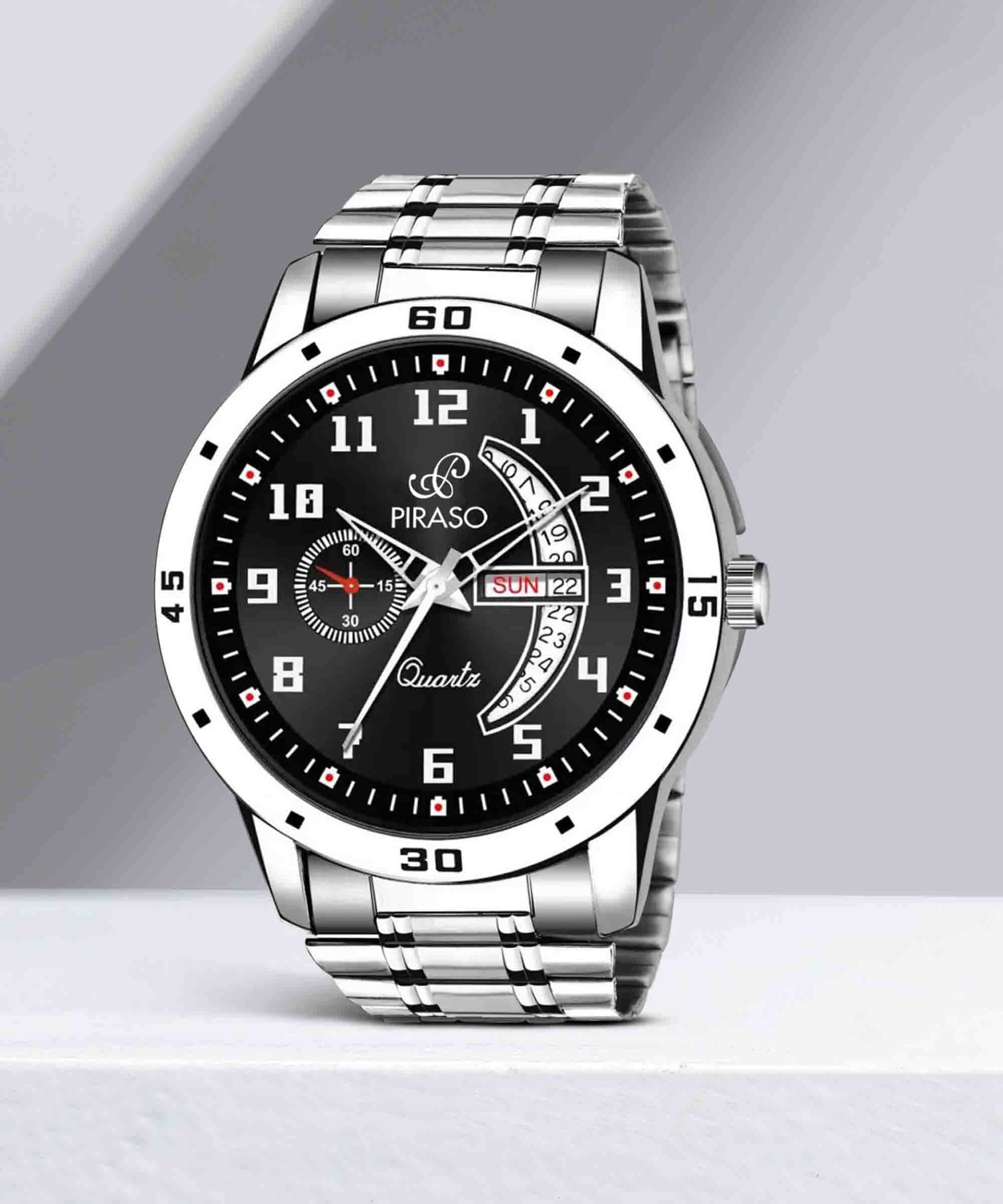     			PIRASO White Stainless Steel Analog Men's Watch