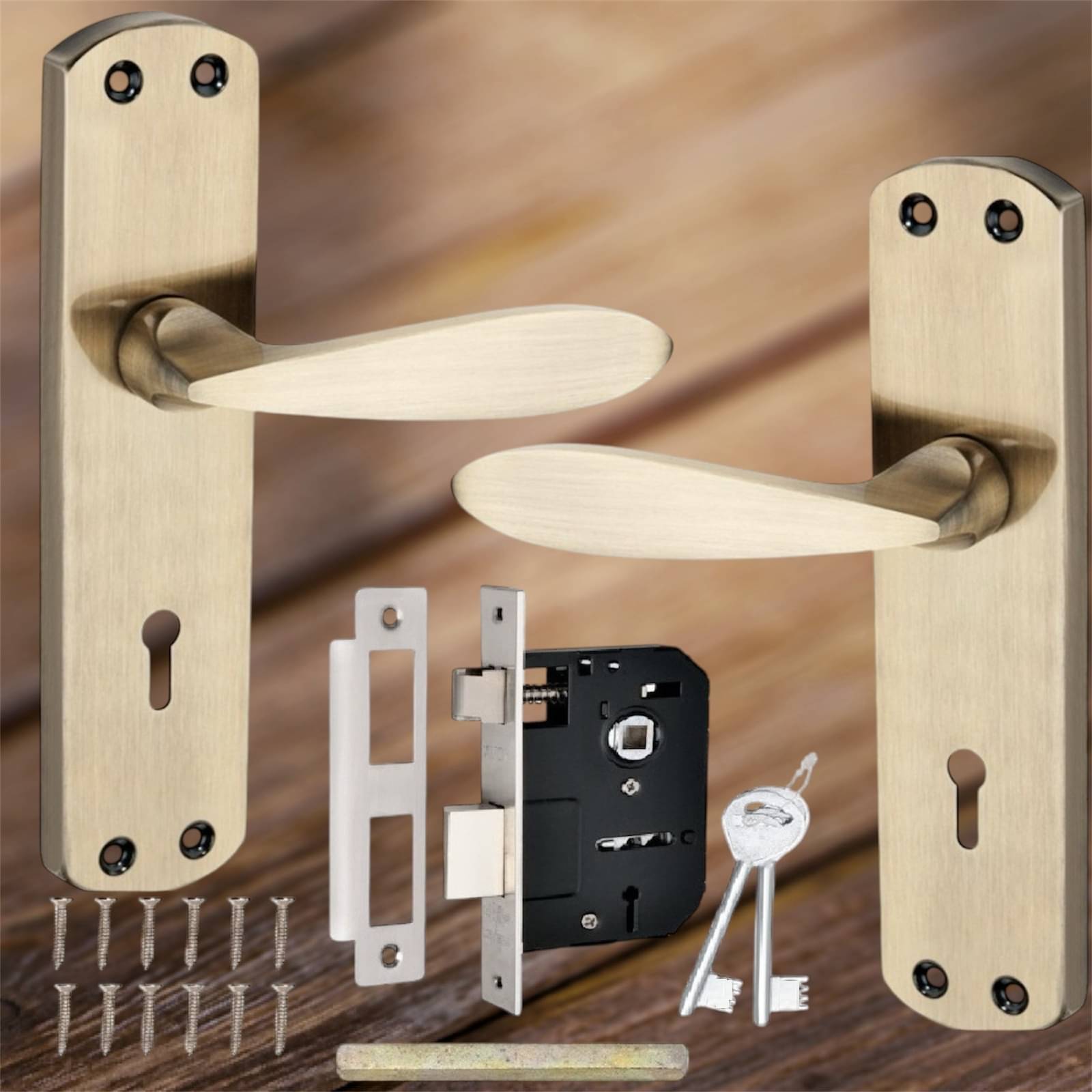     			ProHard Pure Gold Mortice lock set Handle