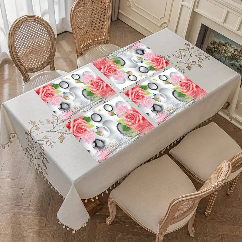 Revexo PVC Solid Rectangle Table Mats ( 40 cm x 30 cm ) Pack of 1 - Multi Revexo PVC Solid Rectangle Table Mats ( 40 cm x 30 cm ) Pack of 1 - Multi
