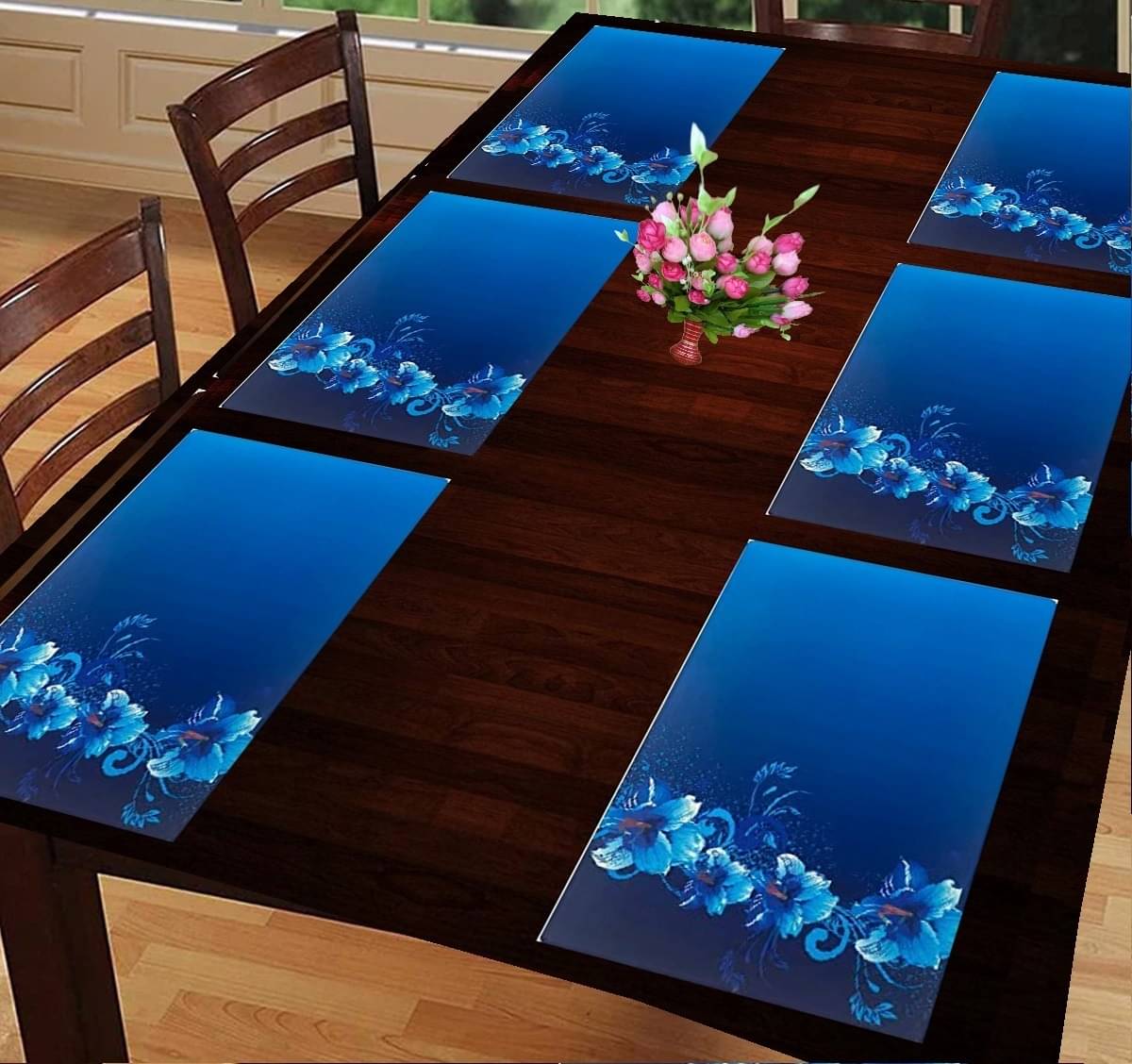 Revexo PVC Solid Rectangle Table Mats ( 40 cm x 30 cm ) Pack of 1 - Multi Revexo PVC Solid Rectangle Table Mats ( 40 cm x 30 cm ) Pack of 1 - Multi