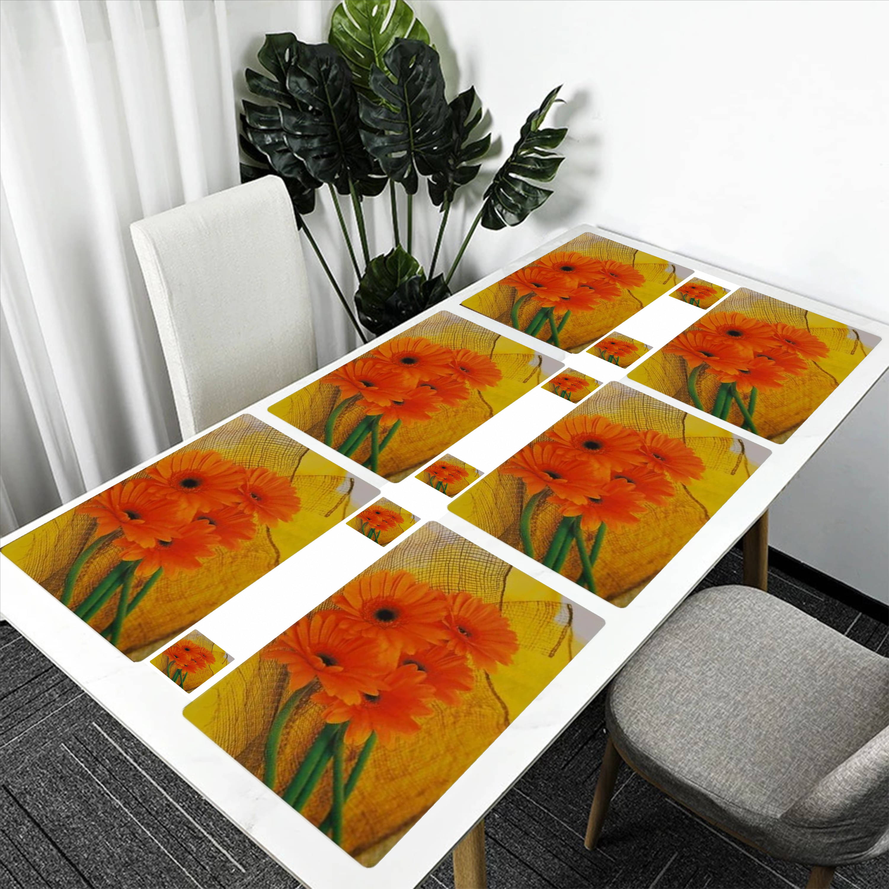 Revexo PVC Solid Rectangle Table Mats & Coasters ( 40 cm x 30 cm ) Pack of 1 - Multi Revexo PVC Solid Rectangle Table Mats & Coasters ( 40 cm x 30 cm ) Pack of 1 - Multi
