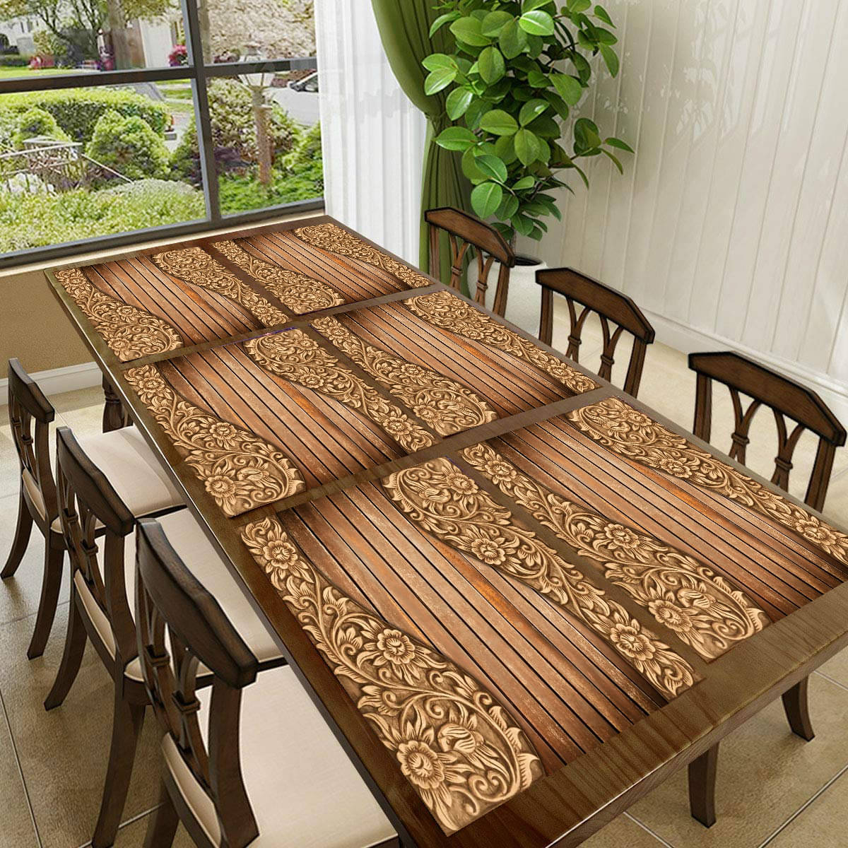 Revexo PVC Solid Rectangle Table Mats ( 40 cm x 30 cm ) Pack of 1 - Multi Revexo PVC Solid Rectangle Table Mats ( 40 cm x 30 cm ) Pack of 1 - Multi