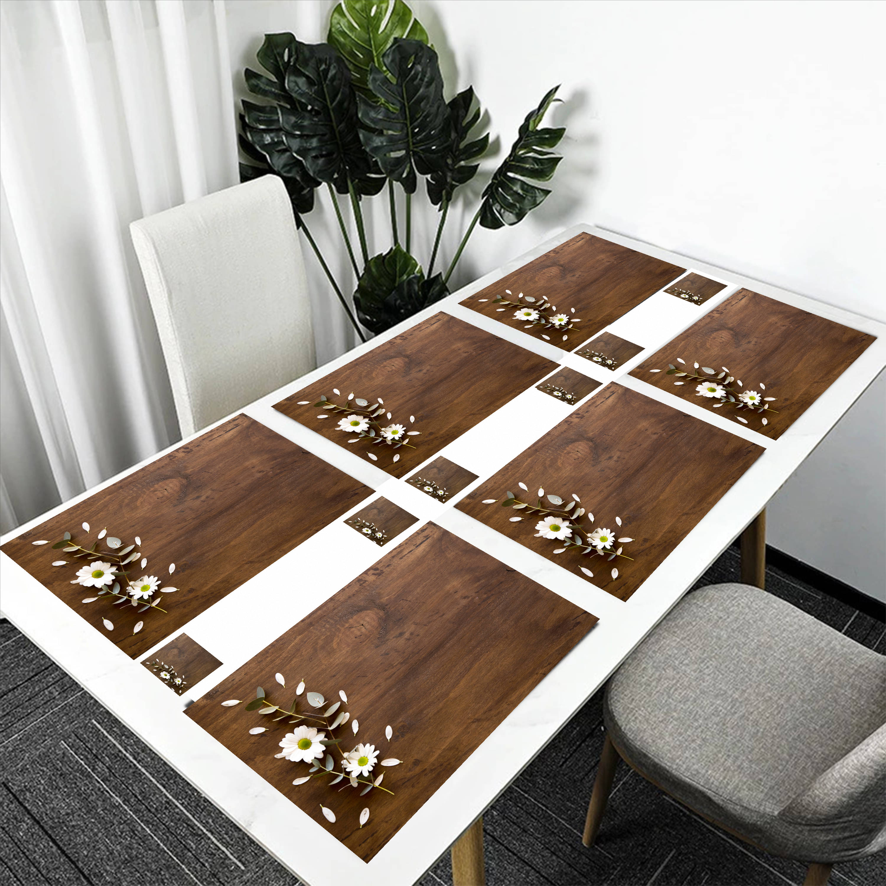 Revexo PVC Solid Rectangle Table Mats & Coasters ( 40 cm x 30 cm ) Pack of 1 - Multi Revexo PVC Solid Rectangle Table Mats & Coasters ( 40 cm x 30 cm ) Pack of 1 - Multi