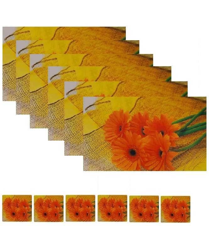Revexo PVC Solid Rectangle Table Mats & Coasters ( 40 cm x 30 cm ) Pack of 1 - Multi Revexo PVC Solid Rectangle Table Mats & Coasters ( 40 cm x 30 cm ) Pack of 1 - Multi