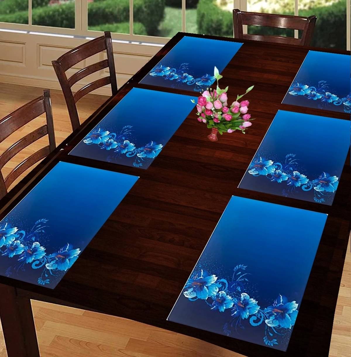     			Revexo PVC Solid Rectangle Table Mats ( 40 cm x 30 cm ) Pack of 1 - Multi
