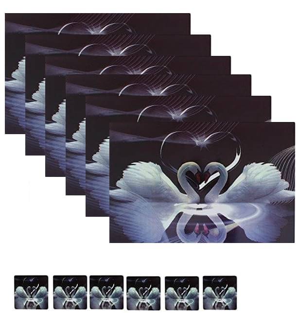     			Revexo PVC Solid Rectangle Table Mats & Coasters ( 40 cm x 30 cm ) Pack of 1 - Multi