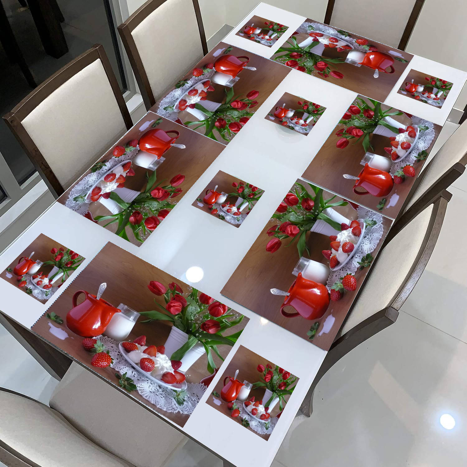 Revexo PVC Solid Rectangle Table Mats & Coasters ( 40 cm x 30 cm ) Pack of 1 - Multi Revexo PVC Solid Rectangle Table Mats & Coasters ( 40 cm x 30 cm ) Pack of 1 - Multi