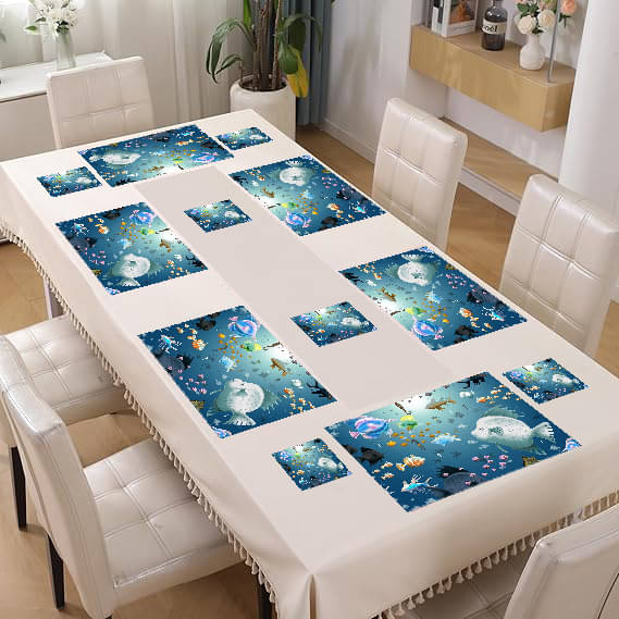 Revexo PVC Solid Rectangle Table Mats & Coasters ( 40 cm x 30 cm ) Pack of 1 - Multi Revexo PVC Solid Rectangle Table Mats & Coasters ( 40 cm x 30 cm ) Pack of 1 - Multi
