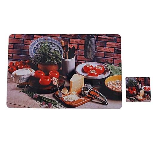 Revexo PVC Solid Rectangle Table Mats & Coasters ( 40 cm x 30 cm ) Pack of 1 - Multi Revexo PVC Solid Rectangle Table Mats & Coasters ( 40 cm x 30 cm ) Pack of 1 - Multi