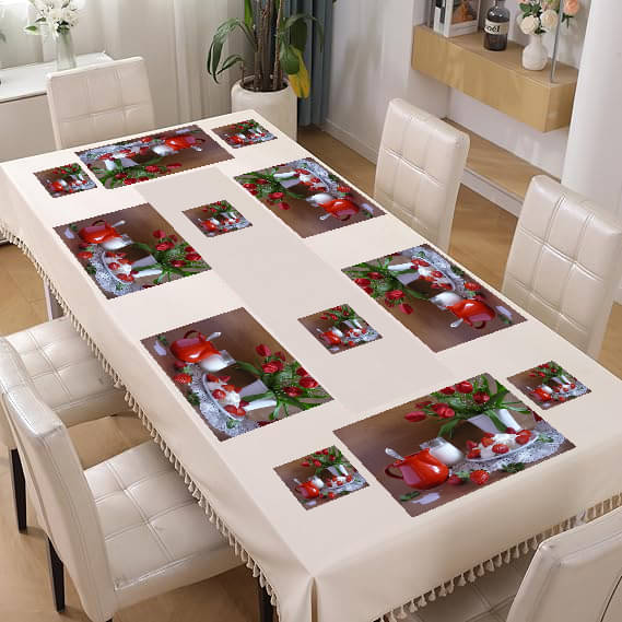 Revexo PVC Solid Rectangle Table Mats & Coasters ( 40 cm x 30 cm ) Pack of 1 - Multi Revexo PVC Solid Rectangle Table Mats & Coasters ( 40 cm x 30 cm ) Pack of 1 - Multi