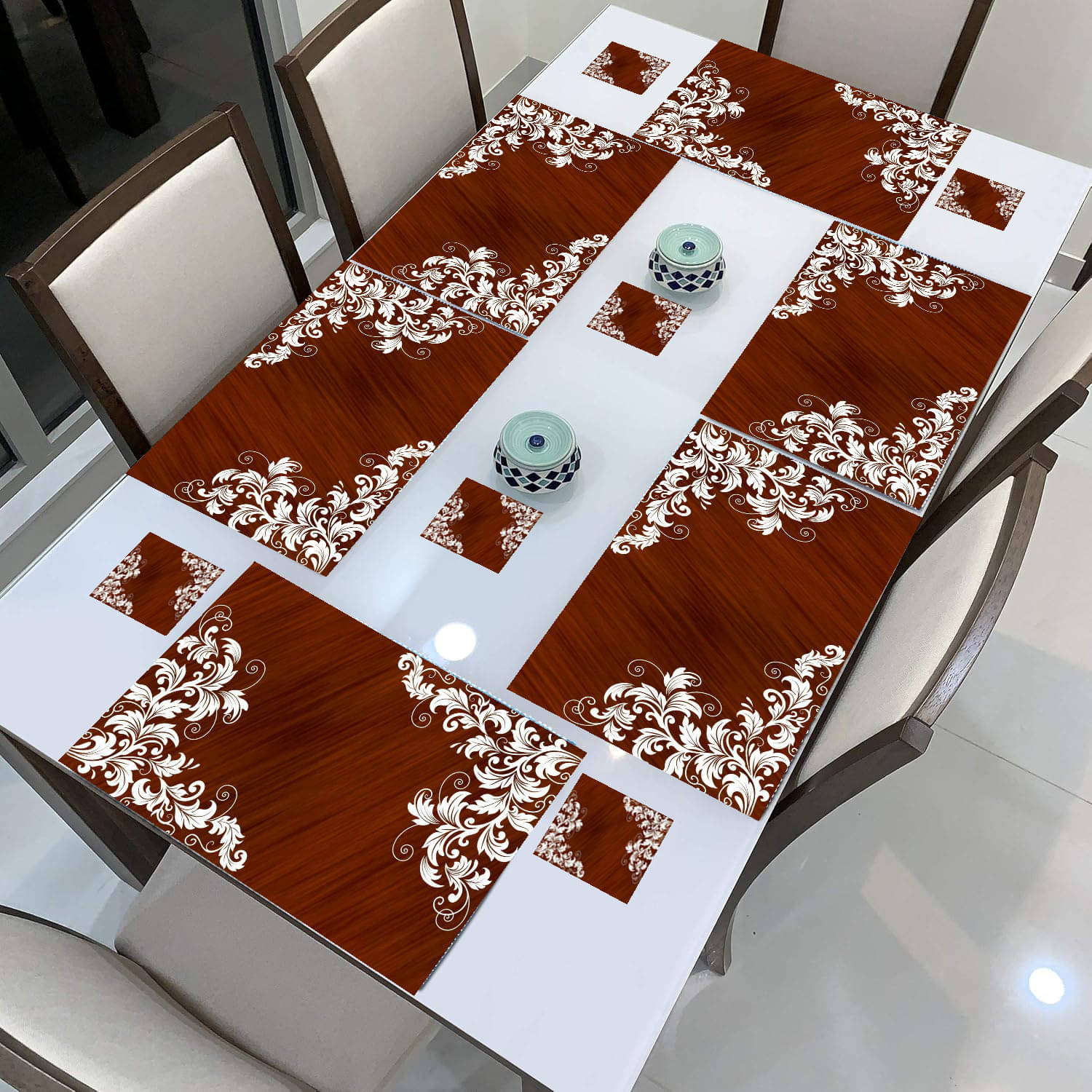 Revexo PVC Solid Rectangle Table Mats & Coasters ( 40 cm x 30 cm ) Pack of 1 - Multi Revexo PVC Solid Rectangle Table Mats & Coasters ( 40 cm x 30 cm ) Pack of 1 - Multi