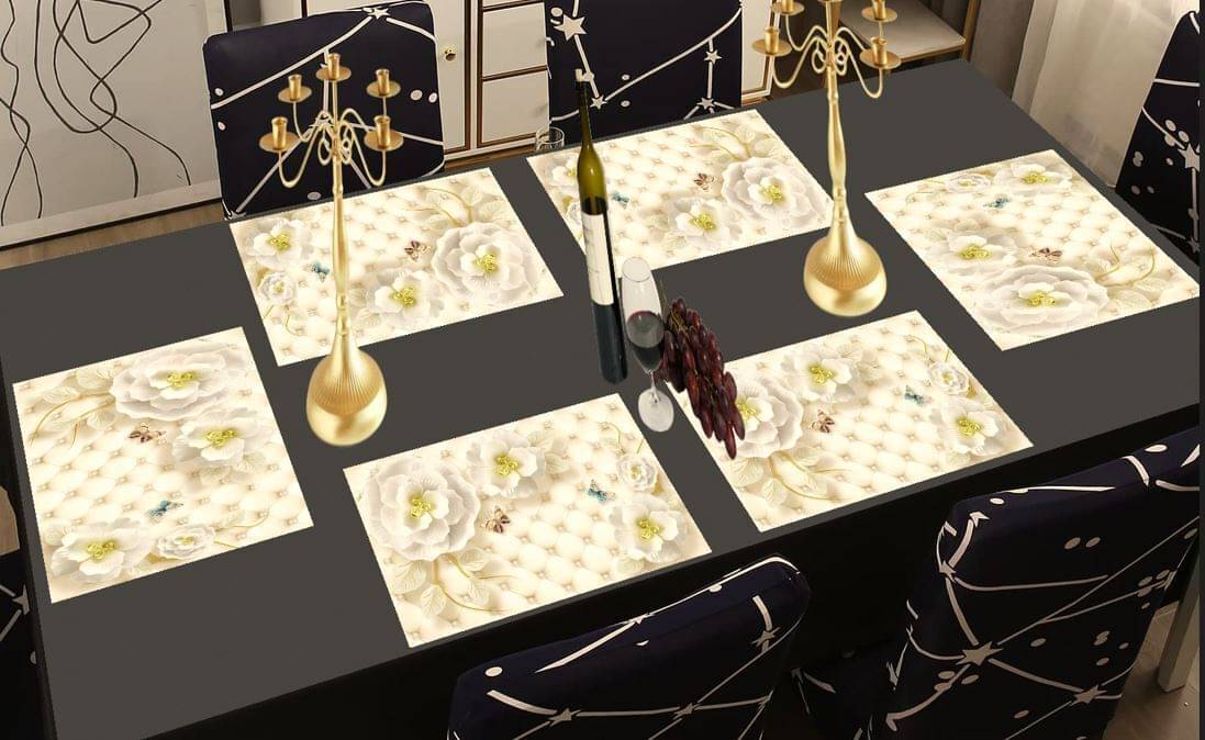 Revexo PVC Solid Rectangle Table Mats ( 40 cm x 30 cm ) Pack of 1 - Multi Revexo PVC Solid Rectangle Table Mats ( 40 cm x 30 cm ) Pack of 1 - Multi