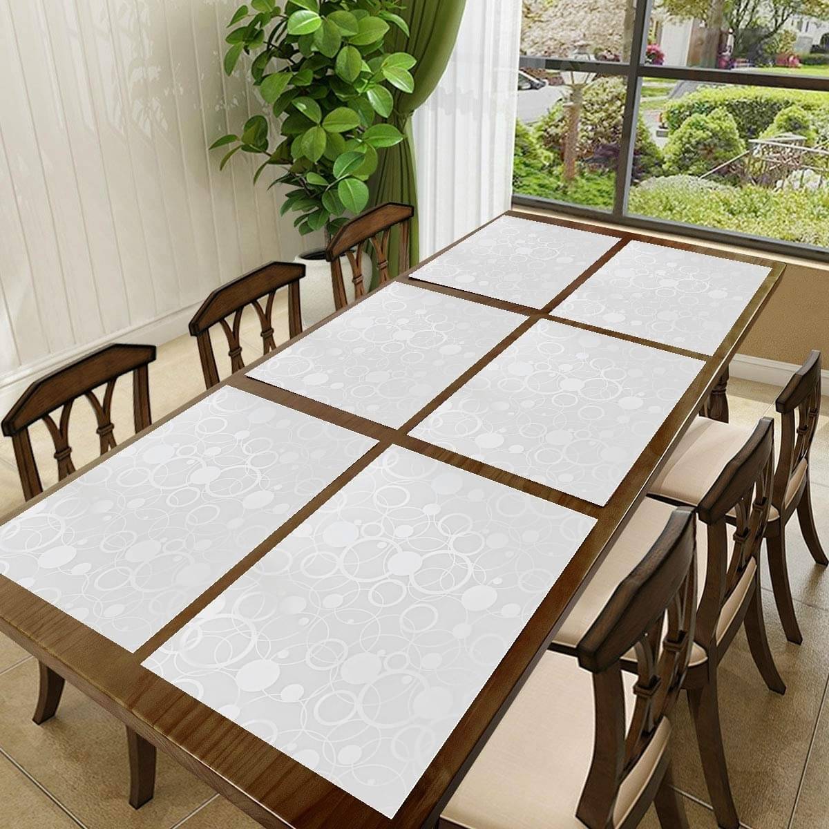Revexo PVC Solid Rectangle Table Mats ( 40 cm x 30 cm ) Pack of 1 - Multi Revexo PVC Solid Rectangle Table Mats ( 40 cm x 30 cm ) Pack of 1 - Multi