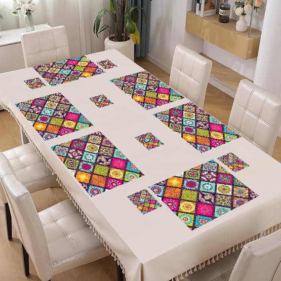 Revexo PVC Solid Rectangle Table Mats & Coasters ( 40 cm x 30 cm ) Pack of 1 - Multi Revexo PVC Solid Rectangle Table Mats & Coasters ( 40 cm x 30 cm ) Pack of 1 - Multi