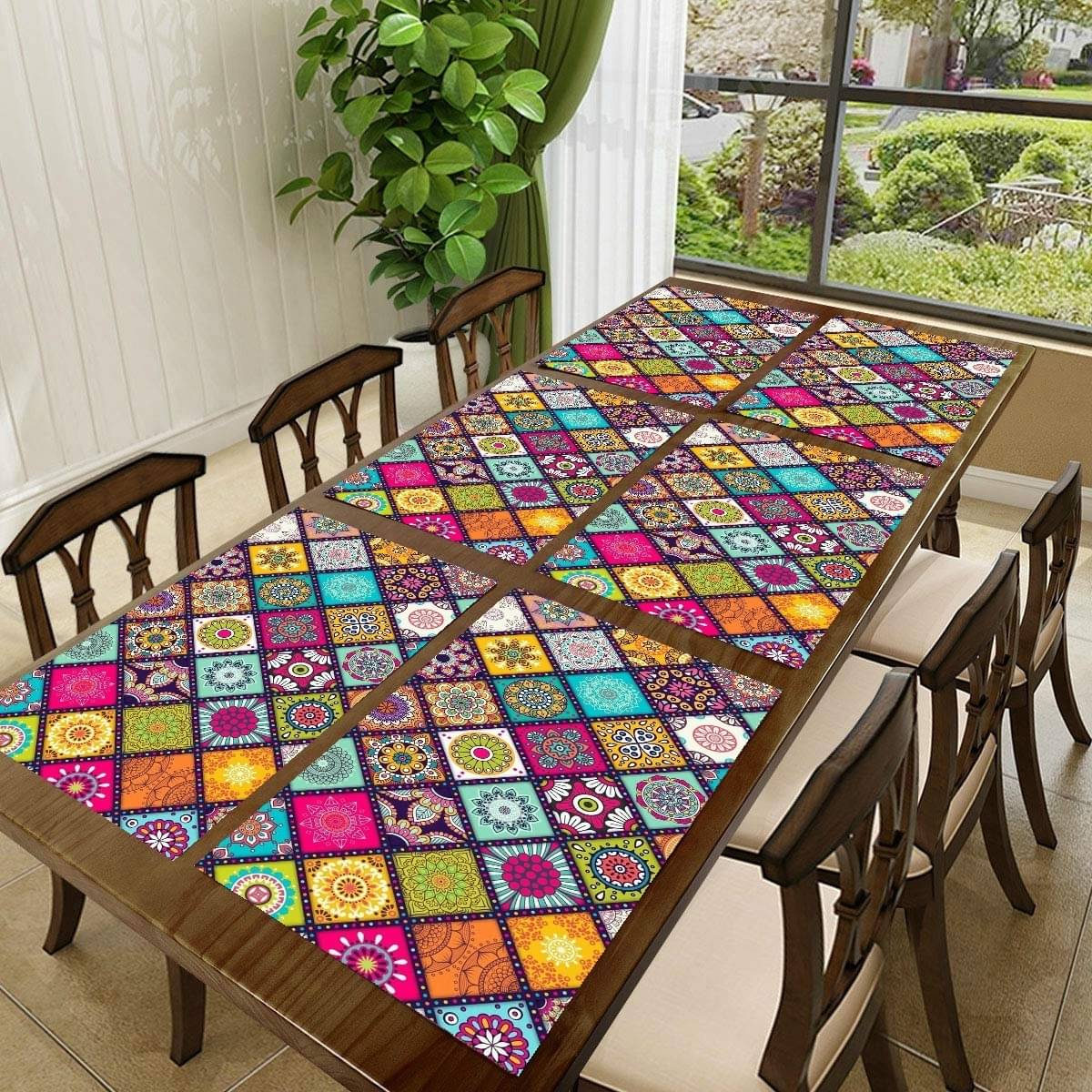 Revexo PVC Solid Rectangle Table Mats ( 40 cm x 30 cm ) Pack of 1 - Multi Revexo PVC Solid Rectangle Table Mats ( 40 cm x 30 cm ) Pack of 1 - Multi