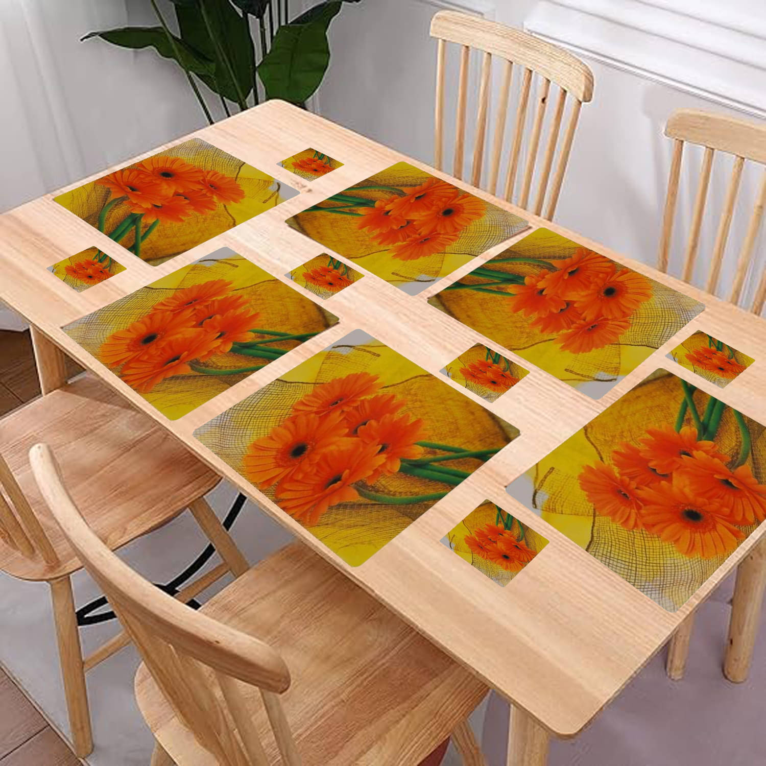     			Revexo PVC Solid Rectangle Table Mats & Coasters ( 40 cm x 30 cm ) Pack of 1 - Multi