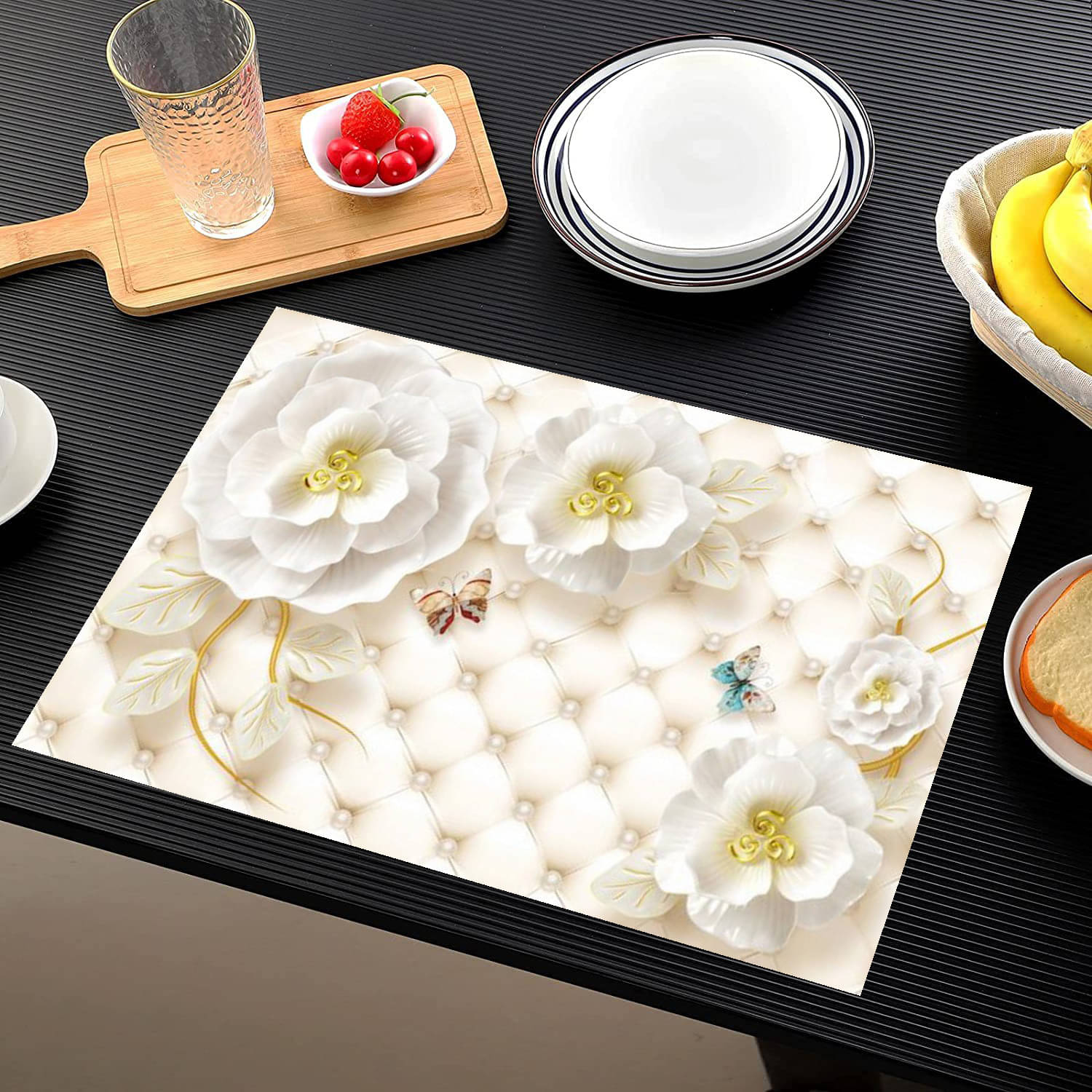 Revexo PVC Solid Rectangle Table Mats ( 40 cm x 30 cm ) Pack of 1 - Multi Revexo PVC Solid Rectangle Table Mats ( 40 cm x 30 cm ) Pack of 1 - Multi