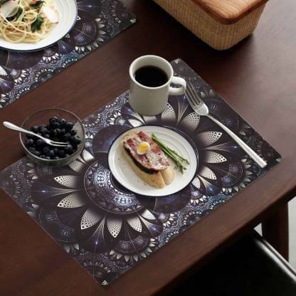 Revexo PVC Solid Rectangle Table Mats ( 40 cm x 30 cm ) Pack of 1 - Multi Revexo PVC Solid Rectangle Table Mats ( 40 cm x 30 cm ) Pack of 1 - Multi