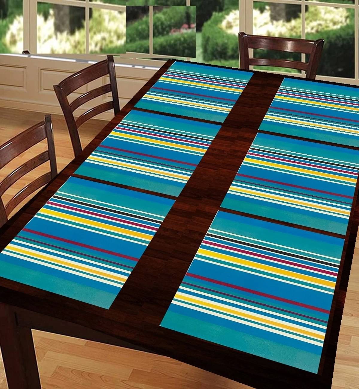     			Revexo PVC Solid Rectangle Table Mats ( 40 cm x 30 cm ) Pack of 1 - Multi