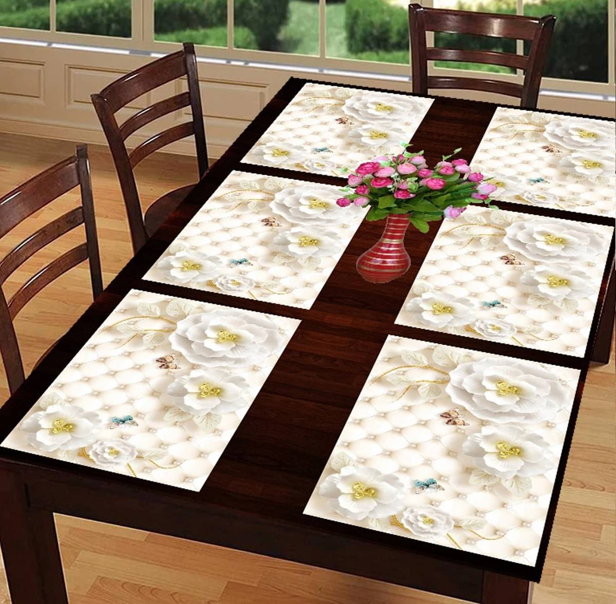    			Revexo PVC Solid Rectangle Table Mats ( 40 cm x 30 cm ) Pack of 1 - Multi