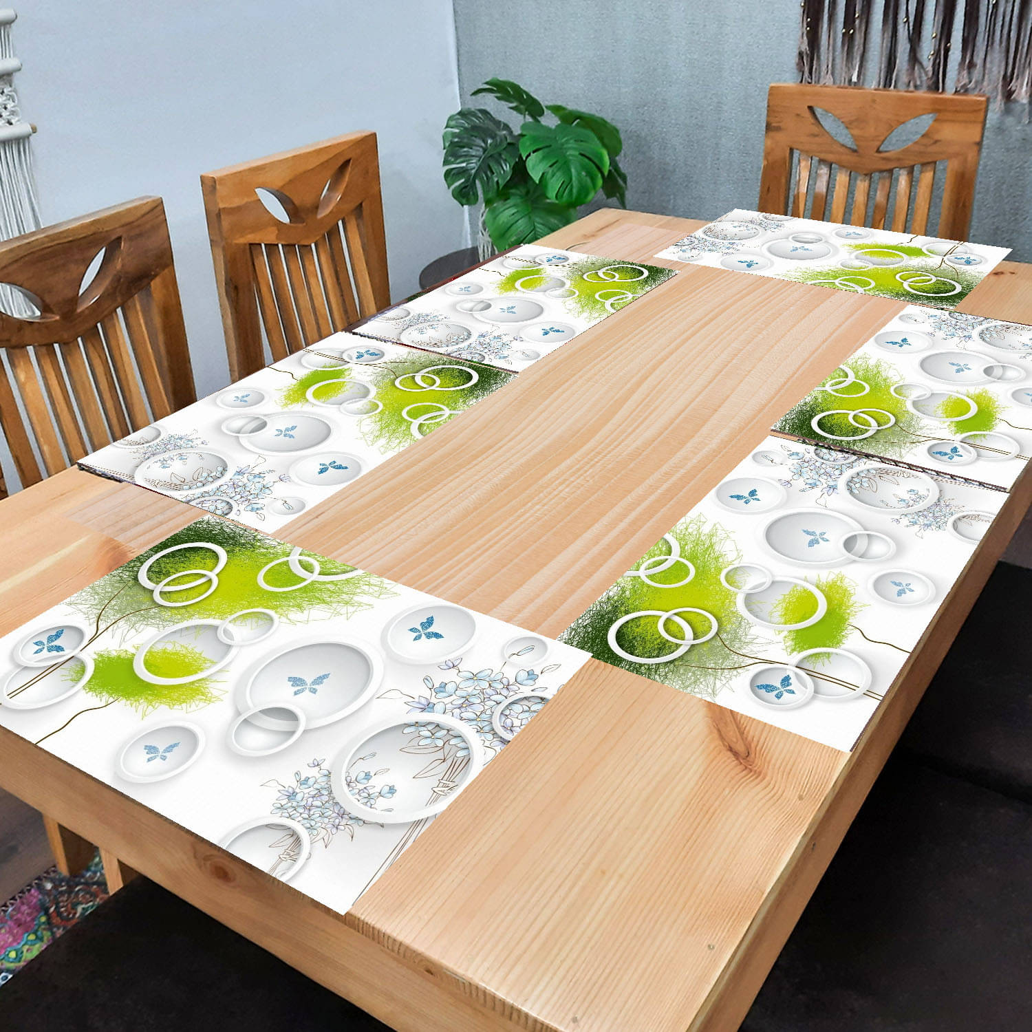 Revexo PVC Solid Rectangle Table Mats ( 40 cm x 30 cm ) Pack of 1 - Multi Revexo PVC Solid Rectangle Table Mats ( 40 cm x 30 cm ) Pack of 1 - Multi