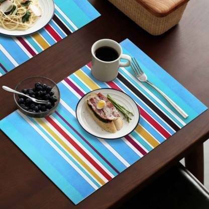     			Revexo PVC Solid Rectangle Table Mats ( 40 cm x 30 cm ) Pack of 1 - Multi