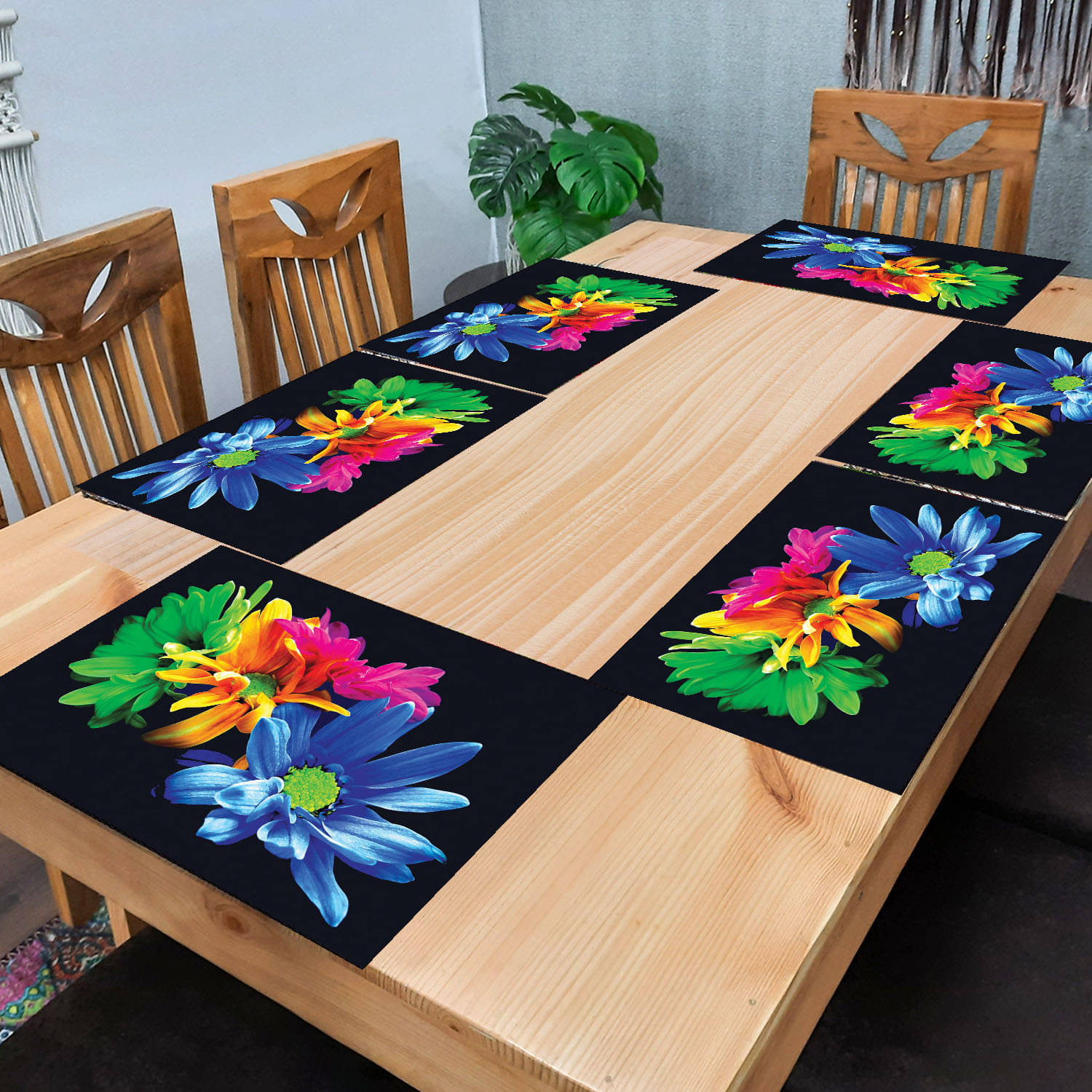 Revexo PVC Solid Rectangle Table Mats ( 40 cm x 30 cm ) Pack of 1 - Multi Revexo PVC Solid Rectangle Table Mats ( 40 cm x 30 cm ) Pack of 1 - Multi